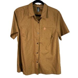 Stormtech Brown Button Down Shirt Women’s Size Large Cotton Blend